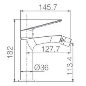 Robinet de bidet blanc mat Imex Luxor