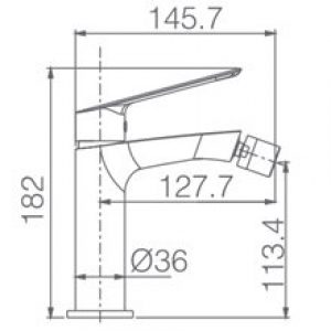 Robinet de bidet chromé Imex Luxor