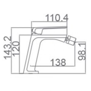 Robinet de bidet Imex Fidji noir