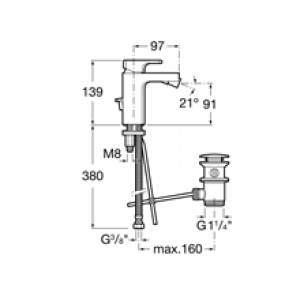 Robinet de bidet L90 Roca