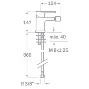 Robinet de bidet Legend blanc SEVEN