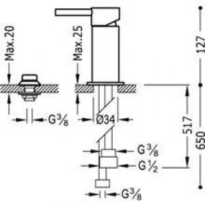 Robinet de bidet Max-TRES avec douchette
