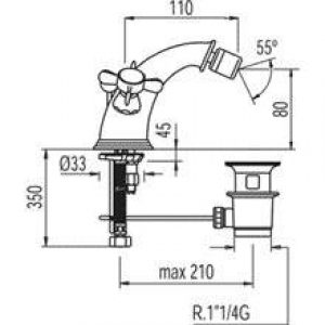Robinet de bidet mélangeur manuel Rétro-TRES