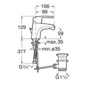 Robinet de bidet Monondin Roca