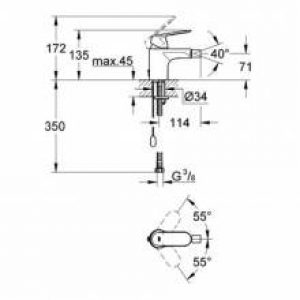 Robinet de bidet S Grohe Eurosmart Cosmopolitan