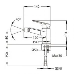 Robinet de bidet Sineu Teka Futurbaño