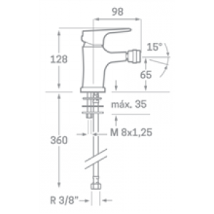 Robinet de bidet Sinua SEVEN