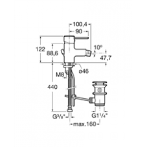 Robinet de bidet Targa Roca