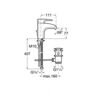 Robinet de bidet Thesis Roca