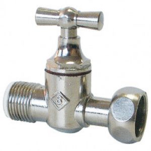 Robinet de chasse droit nickelé joint torique 3/8″ (12/17)