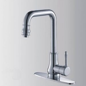 Robinet de cuisine contemporain à bec de 90° de 32 cm de hauteur