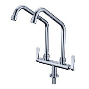 Robinet de cuisine design à deux becs