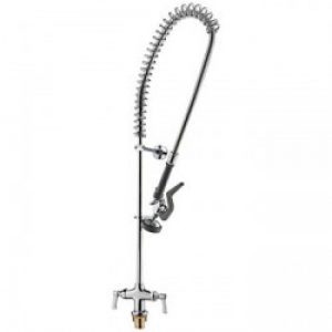 Robinet de cuisine gigogne avec bec rétractable, fini en métal chromé pour un style moderne