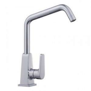 Robinet de cuisine mitigeur à poignée unique fini en métal chromé