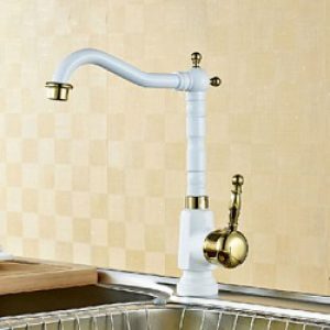 Robinet de cuisine style antique finition doré