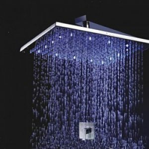 Robinet de douche avec tête de douche 12″ à LED changeante de couleur