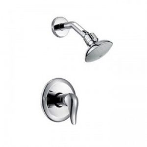 Robinet de douche contemporain avec douchette et poignée rotatif