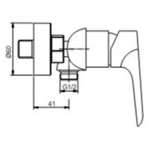 Robinet de douche Dann de Kassandra