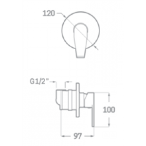 Robinet de douche encastré Arvet SEVEN