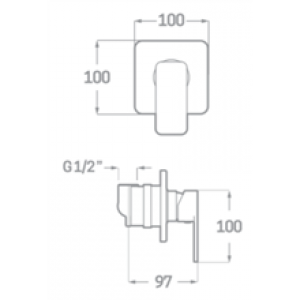 Robinet de douche encastré Skara SEVEN