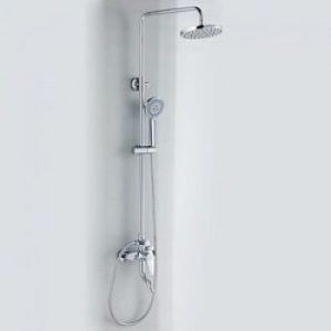 Robinet de douche et baignoire avec douchette en pluie 8″ et pomme de douche etire