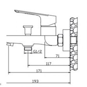 Robinet de douche et baignoire Bass de Kassandra
