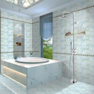 Robinet de douche et baignoire fini chrome