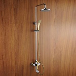 Robinet de douche et baignoire finition or-argent