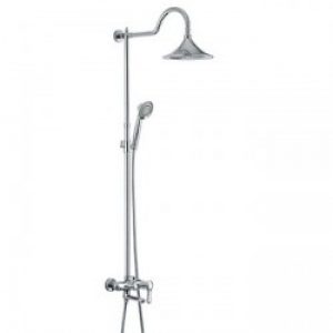 Robinet de douche et baignoire style vintage fini chrome