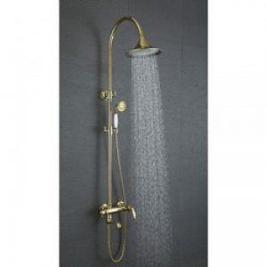 Robinet de douche et de baignoire style antique avec finition ti-PVD