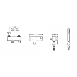 Robinet de douche extérieur Thesis Roca