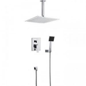 Robinet de douche fixation murale, tête de douchette 12&Prime; et douchette à main