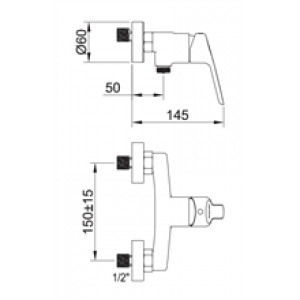 Robinet de douche ÉLÉGANCE mix – CLEVER