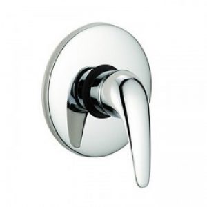 Robinet de douche mitigeur contemporain montage mural finition chrome