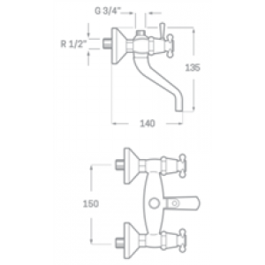 Robinet de douche ou baignoire ÉPOQUE SEVEN