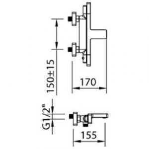 Robinet de douche ou de baignoire…