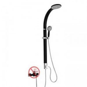 Robinet de douche peint en noir en alliage d&rsquo;allumium avec douche pluie