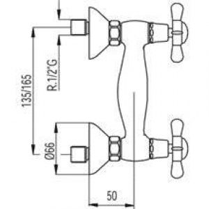 Robinet de douche Rétro-Tres