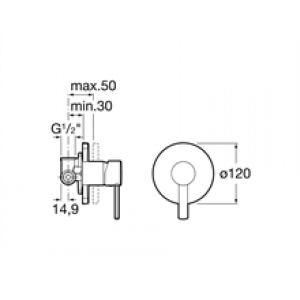 Robinet de douche Targa Roca