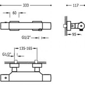 Robinet de douche thermostatique blanc ECO…