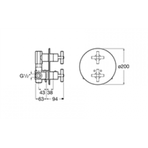 Robinet de douche thermostatique encastré Loft…