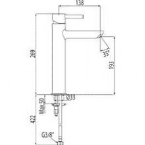 Robinet de lavabo Alplus bec haut