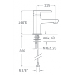 Robinet de lavabo Arvet SEVEN
