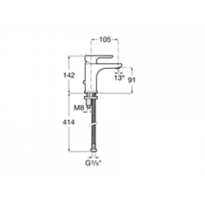 Robinet de lavabo avec attache pour chainette…