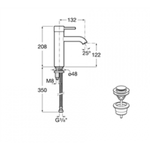 Robinet de lavabo avec bec Mezzo Roca