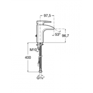 Robinet de lavabo avec rétraction de chaînette…