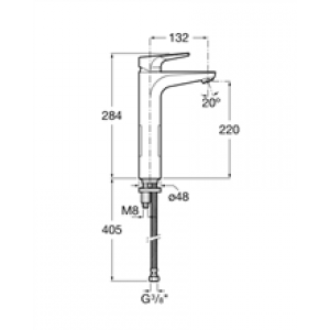 Robinet de lavabo bec haut Atlas Roca