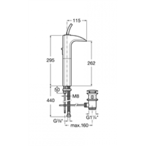 Robinet de lavabo bec haut Evol Roca