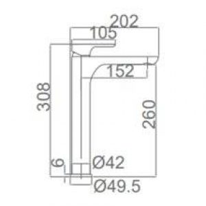 Robinet de lavabo bec haut Imex Nassau
