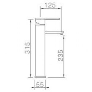 Robinet de lavabo bec haut Imex Rome